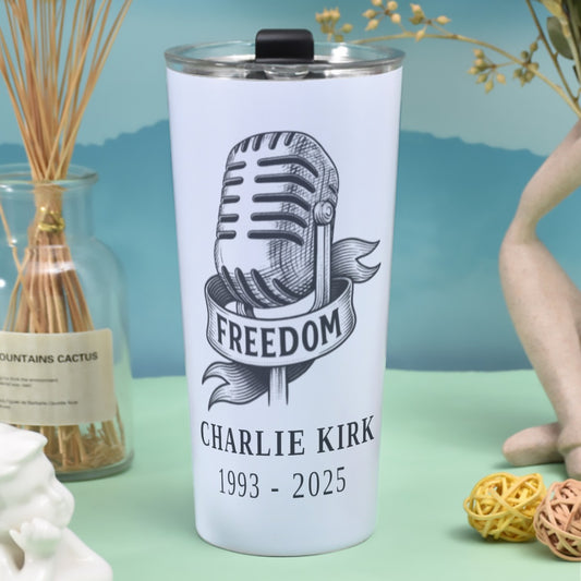 Tumbler 30oz - Charlie Kirk Freedom Microphone Collection