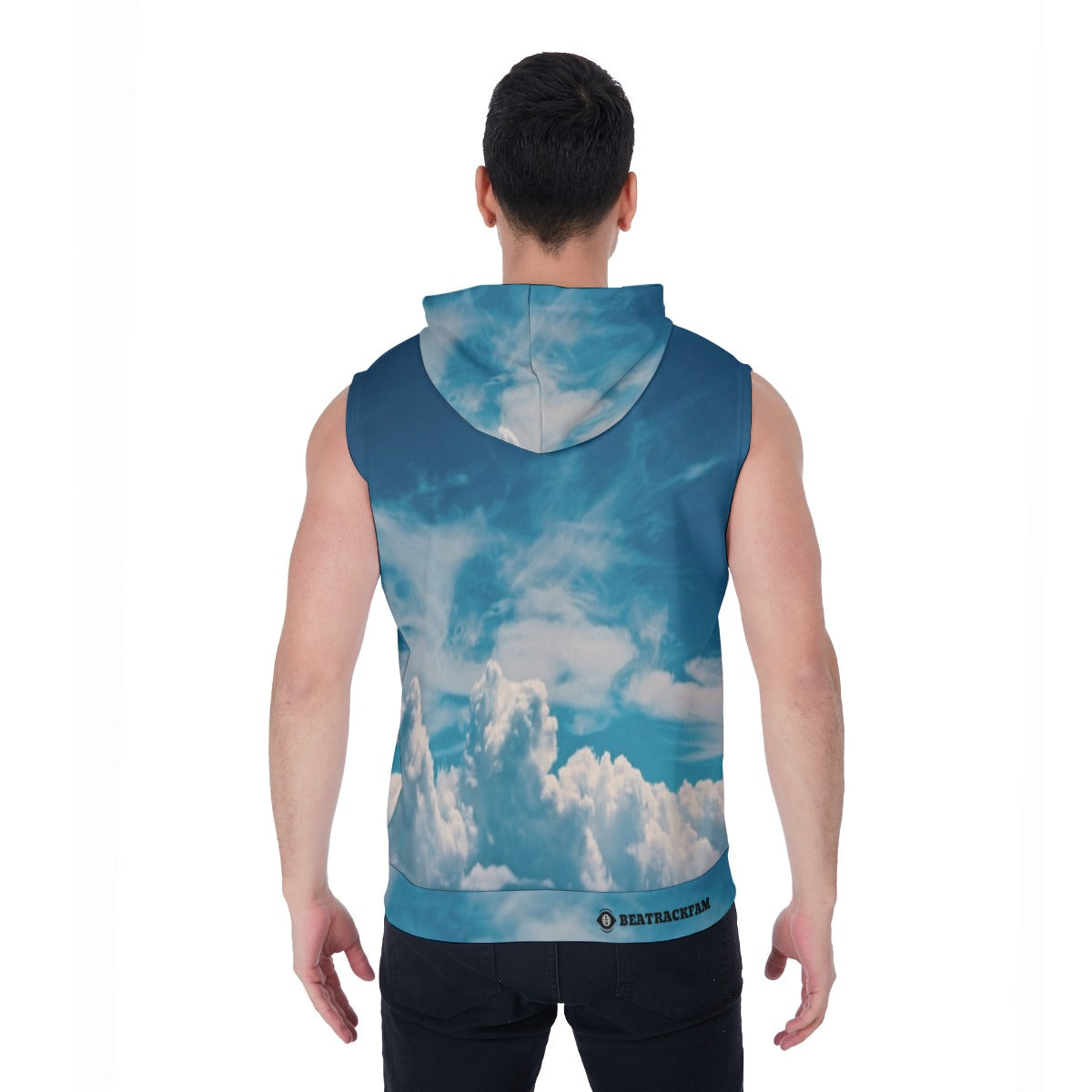 All-Over Print Men's Zipper-Up Sleeveless Hoodie