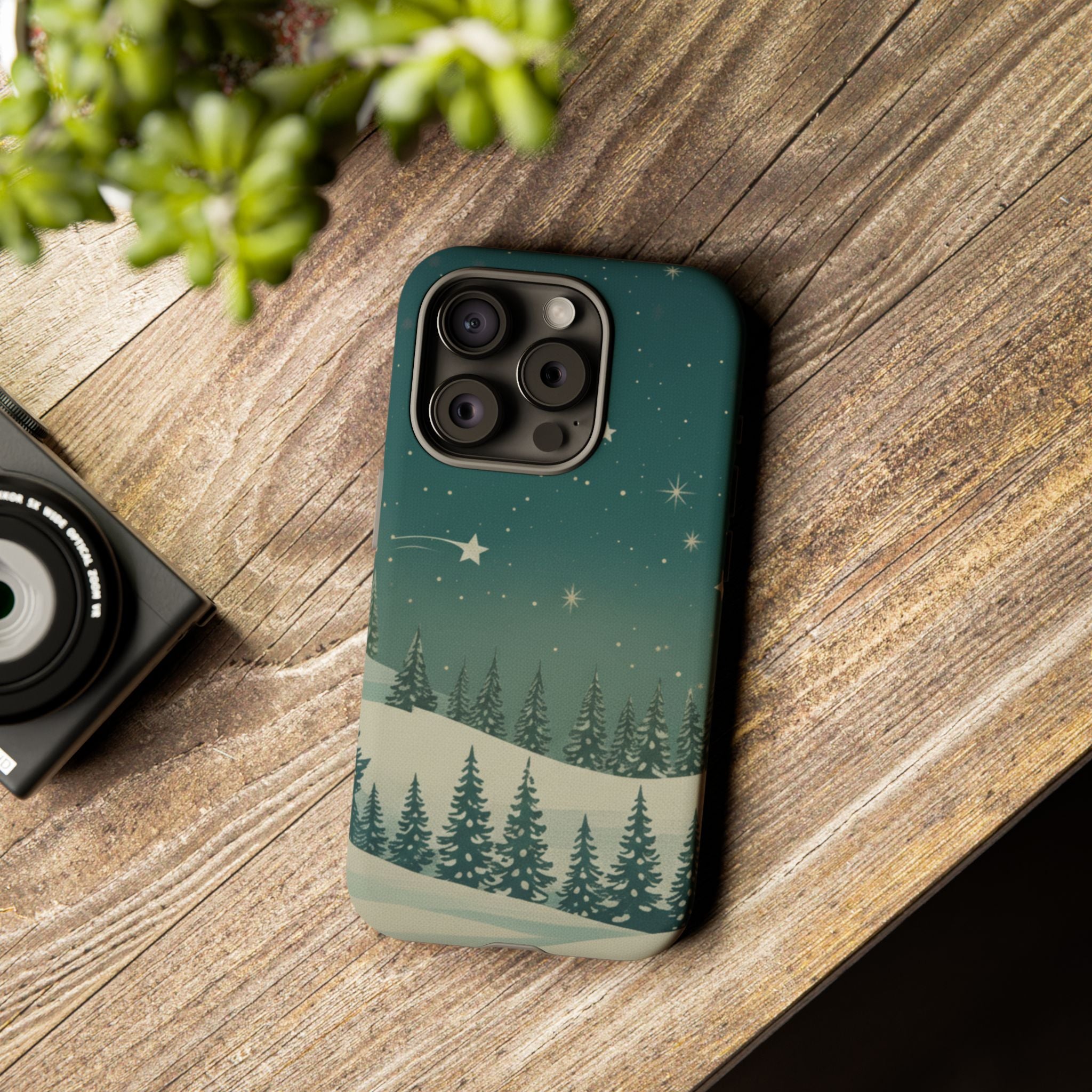 Winter Night Sky iPhone Case - Christmas Holiday Collection