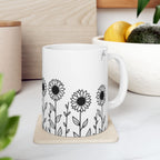 Ceramic Mug - Outlined Sunflower Signature Collection by Juli