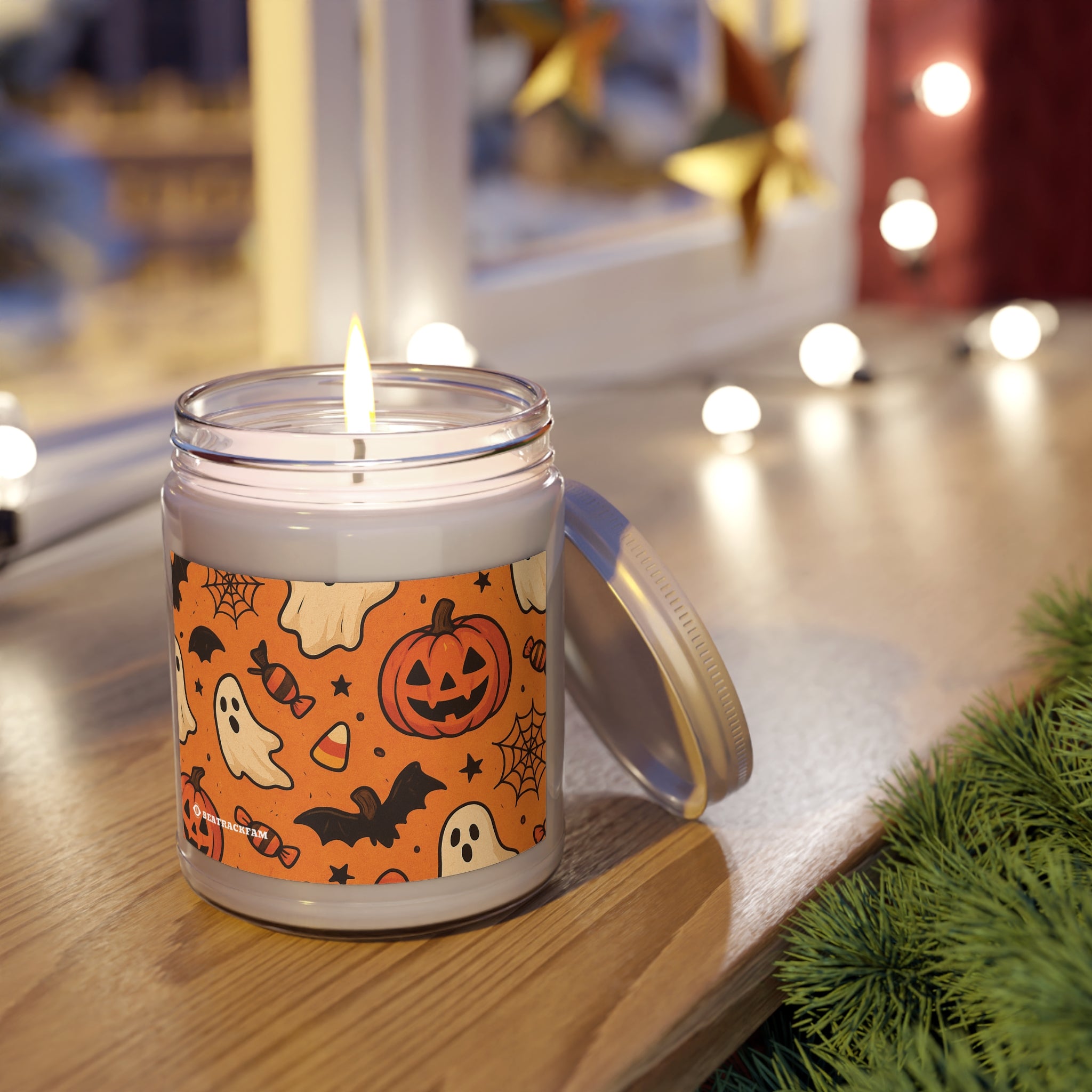Scented Soy Candle with White Lid - Holiday Collection (Halloween)