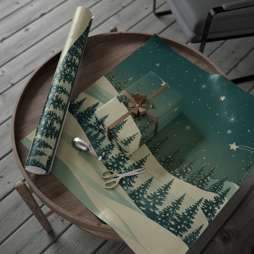 Winter Forest Wrapping Paper Roll - Christmas Holiday Collection