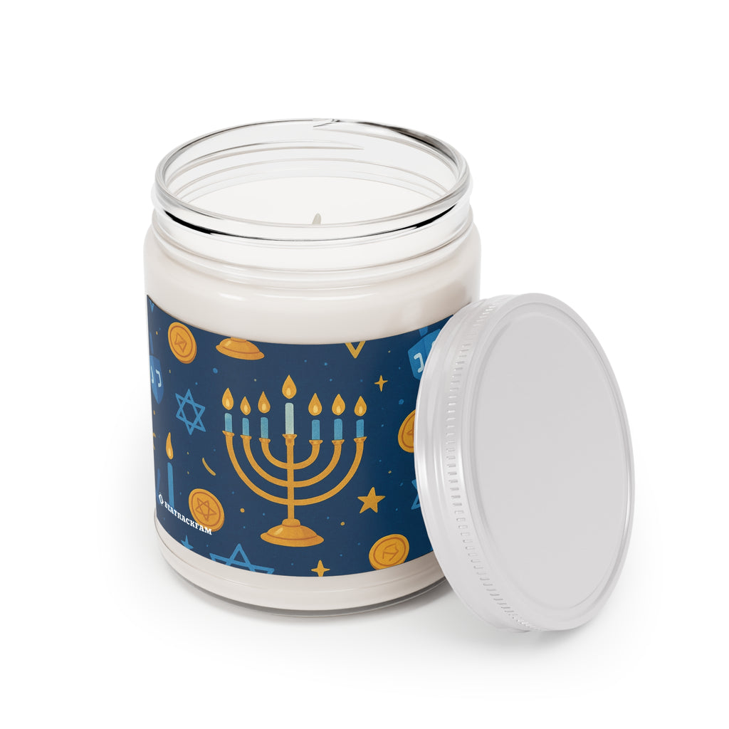 Scented Soy Candle with White Lid - Holiday Collection (Chanukah)