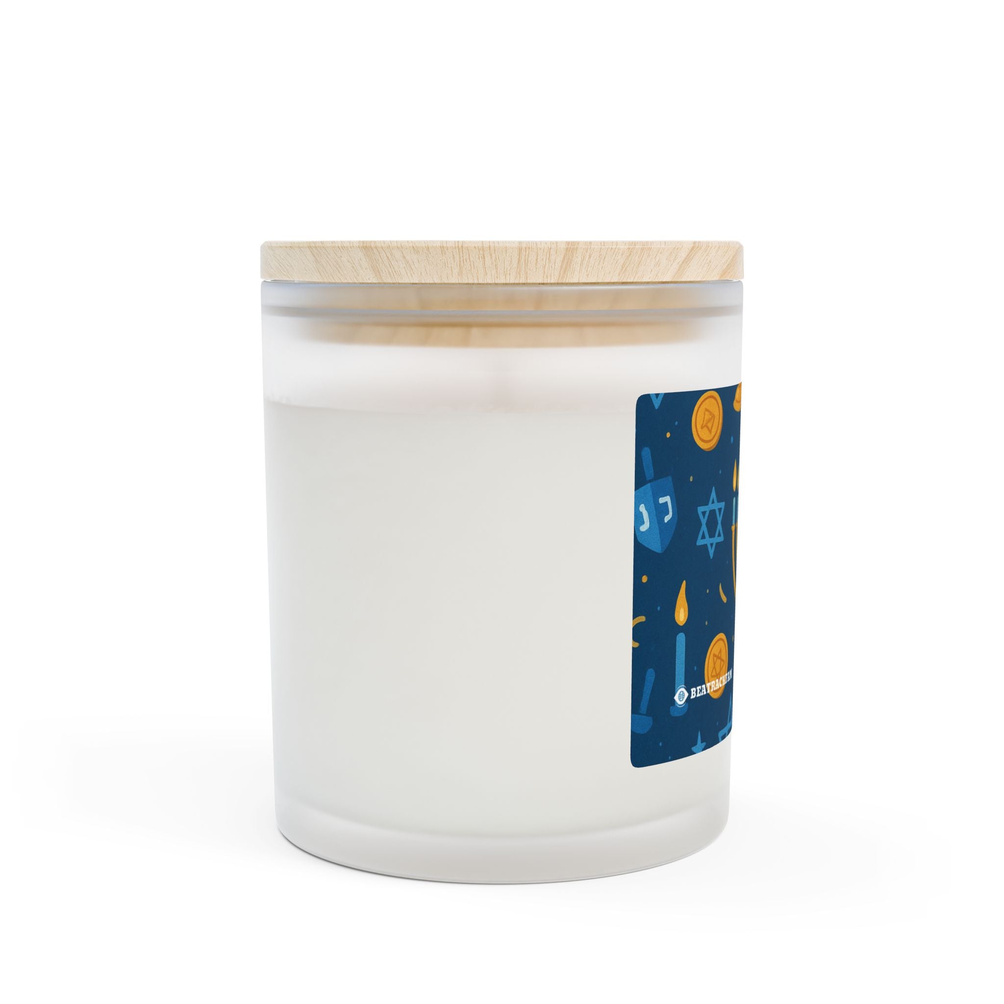 Frosted Glass Candle - Holiday Collection (Chanukah)