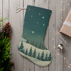 Christmas Stocking with Starry Winter Forest - Christmas Holiday Collection