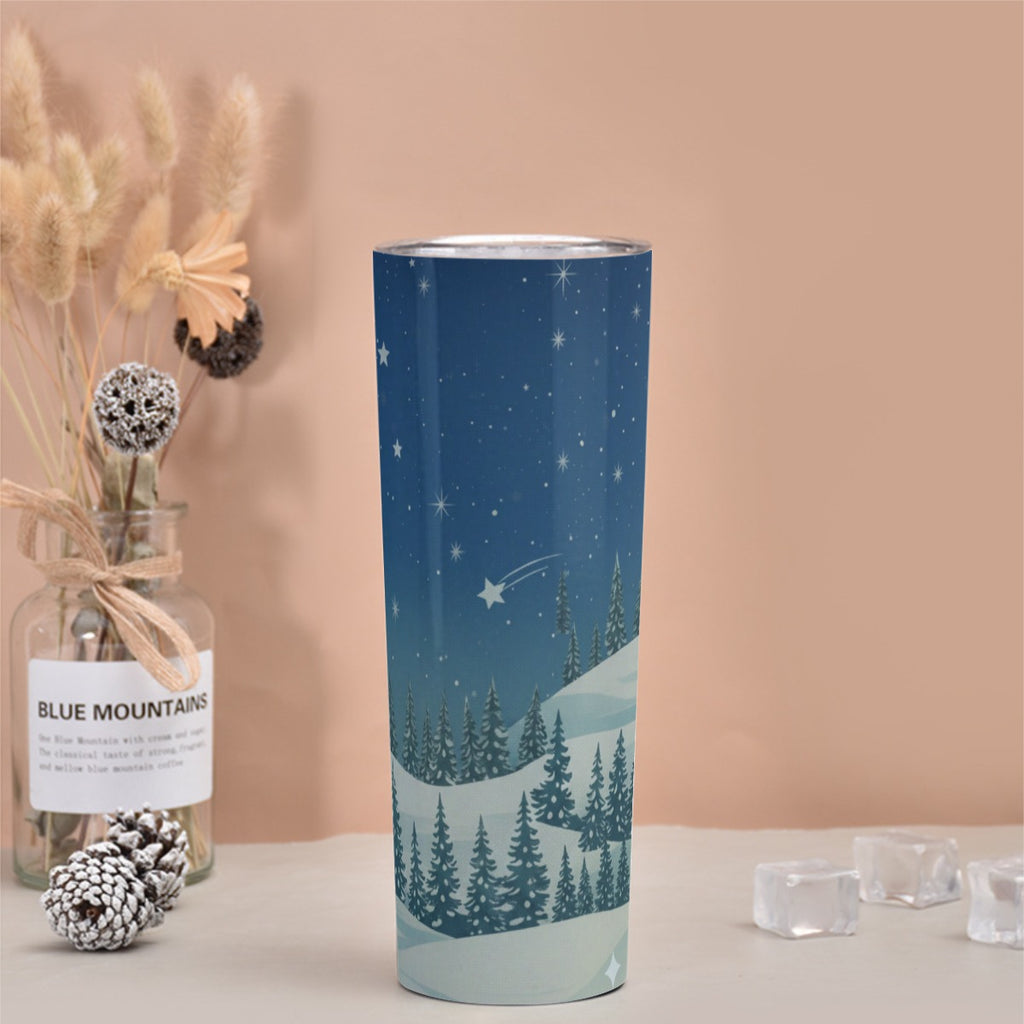 Skinny Tumbler Stainless Steel with Lids 30OZ - Christmas Holiday Collection