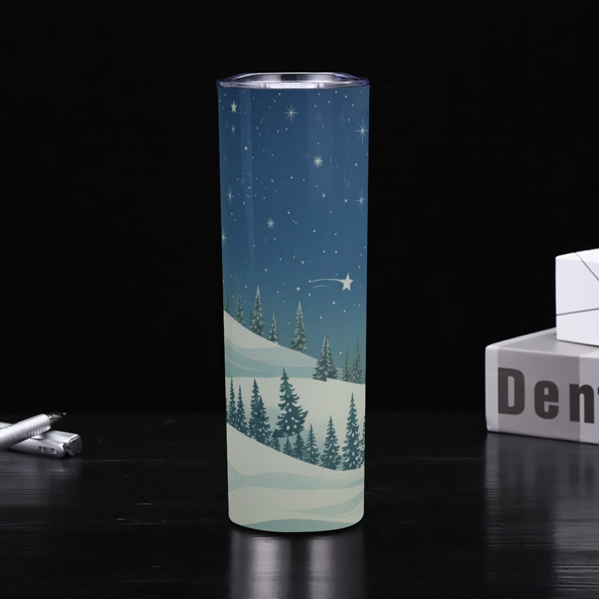 Skinny Tumbler Stainless Steel with Lids 30OZ - Christmas Holiday Collection