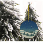 Round Christmas Tree Decoration Ornaments | Wooden - Christmas Holiday Collection