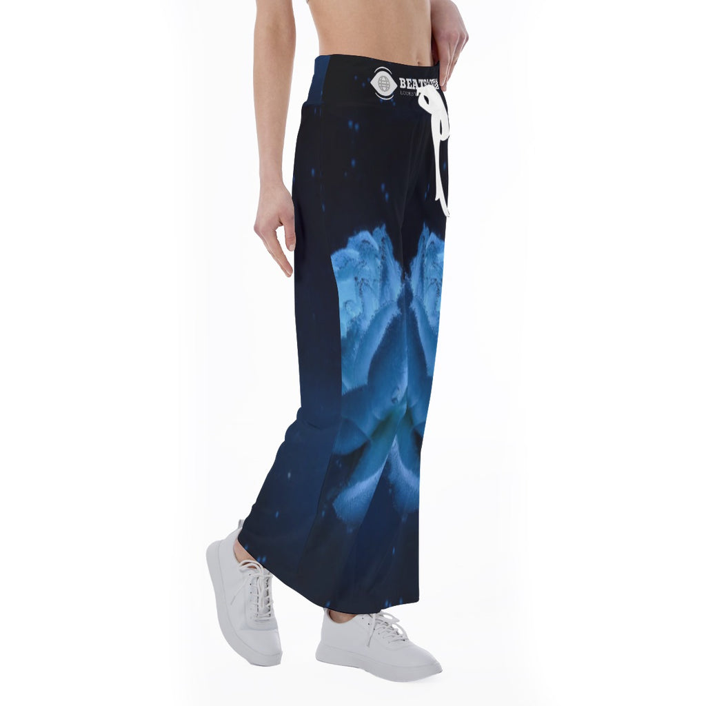All-Over Print Women's High-waisted Straight-leg Trousers
