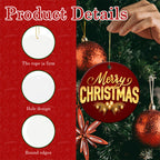 Christmas Round Ornaments For The USA (2pcs）- Christmas Holiday Collection
