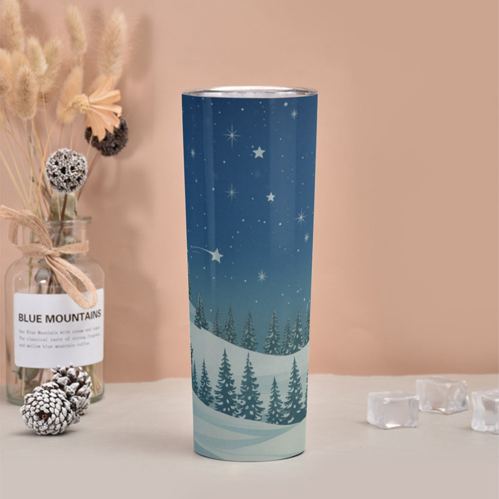 Skinny Tumbler Stainless Steel with Lids 30OZ - Christmas Holiday Collection