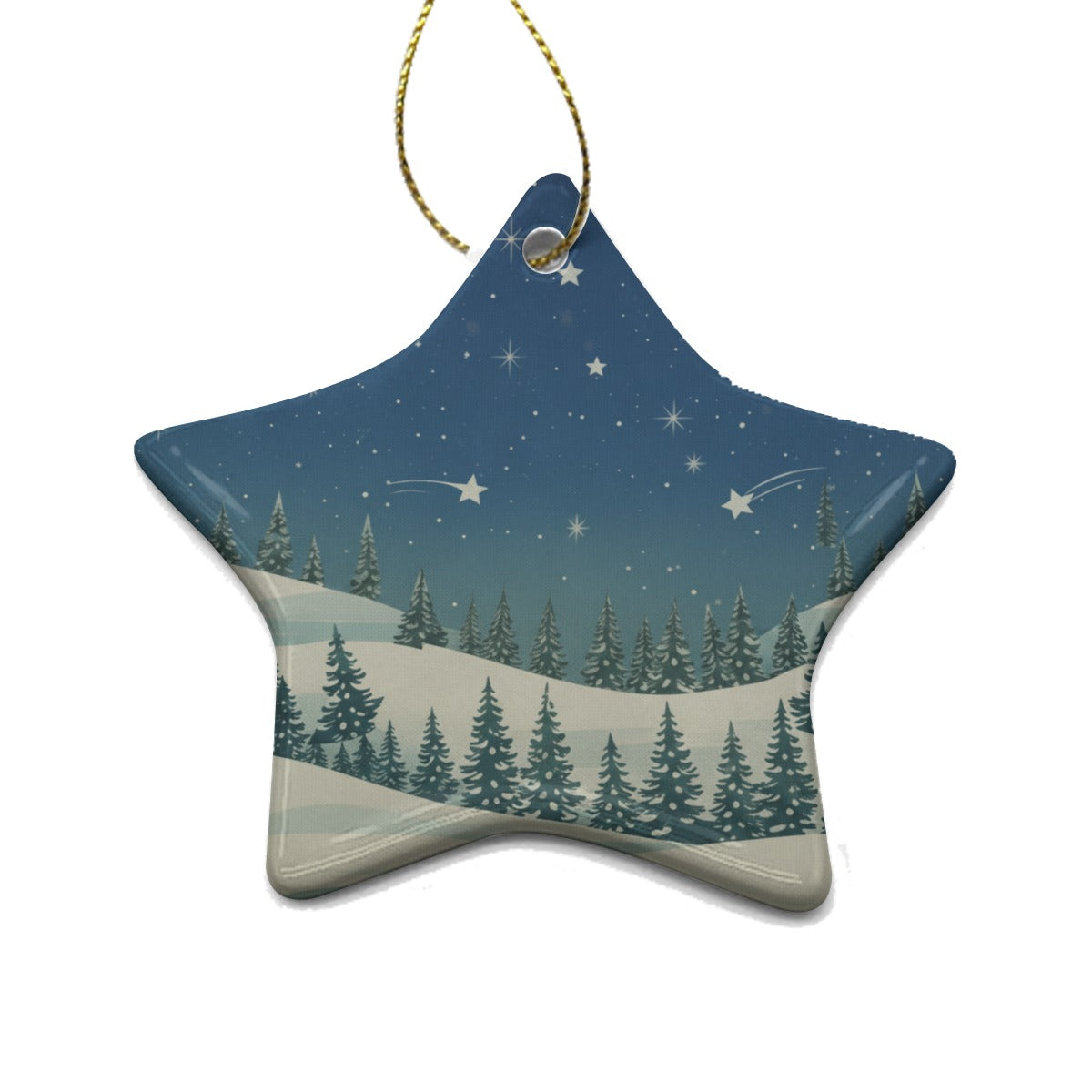 Pentagram Shape Christmas Ceramic Decoration Ornaments - Christmas Holiday Collection