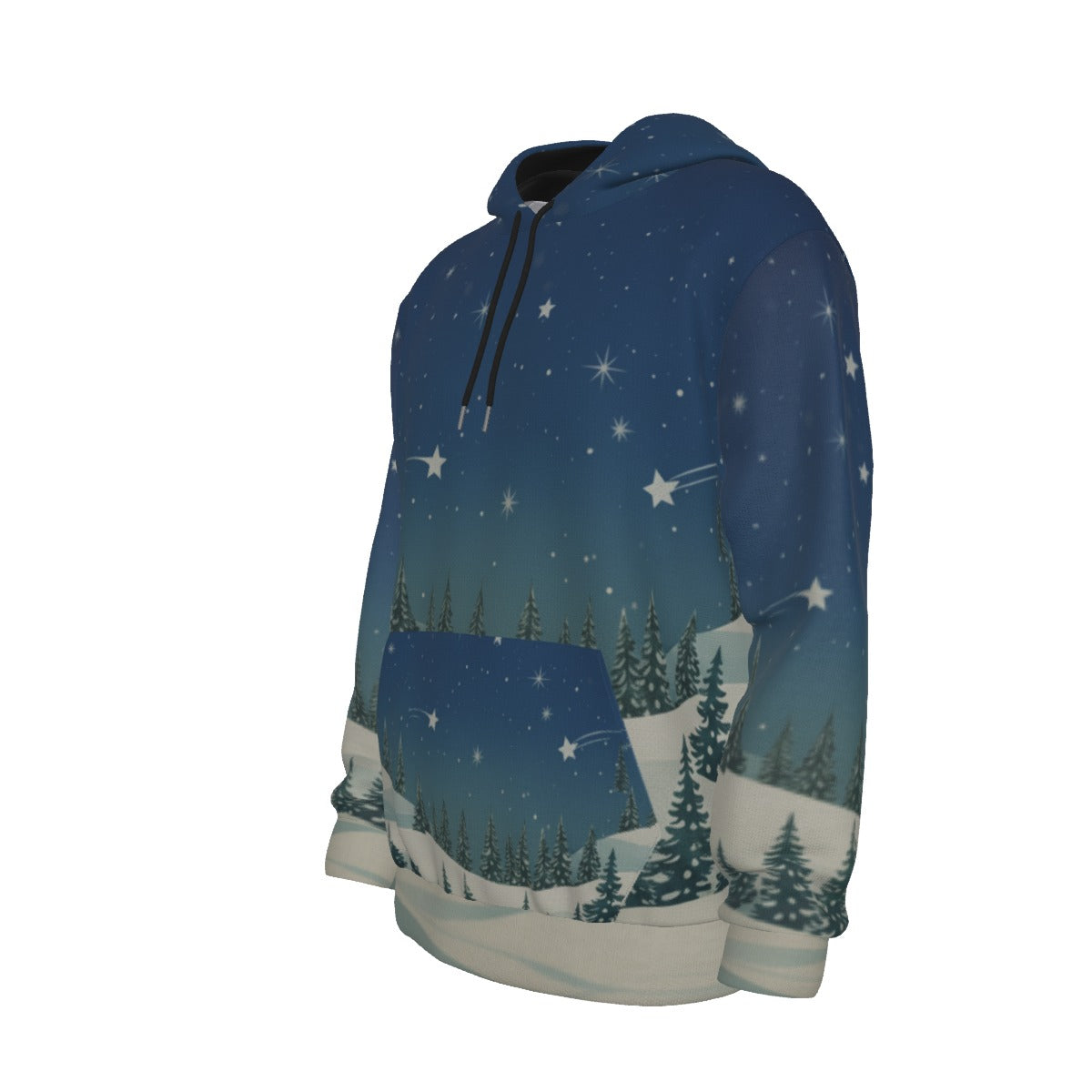 All-Over Print Men's Thicken Pullover Hoodie - Christmas Holiday Collection
