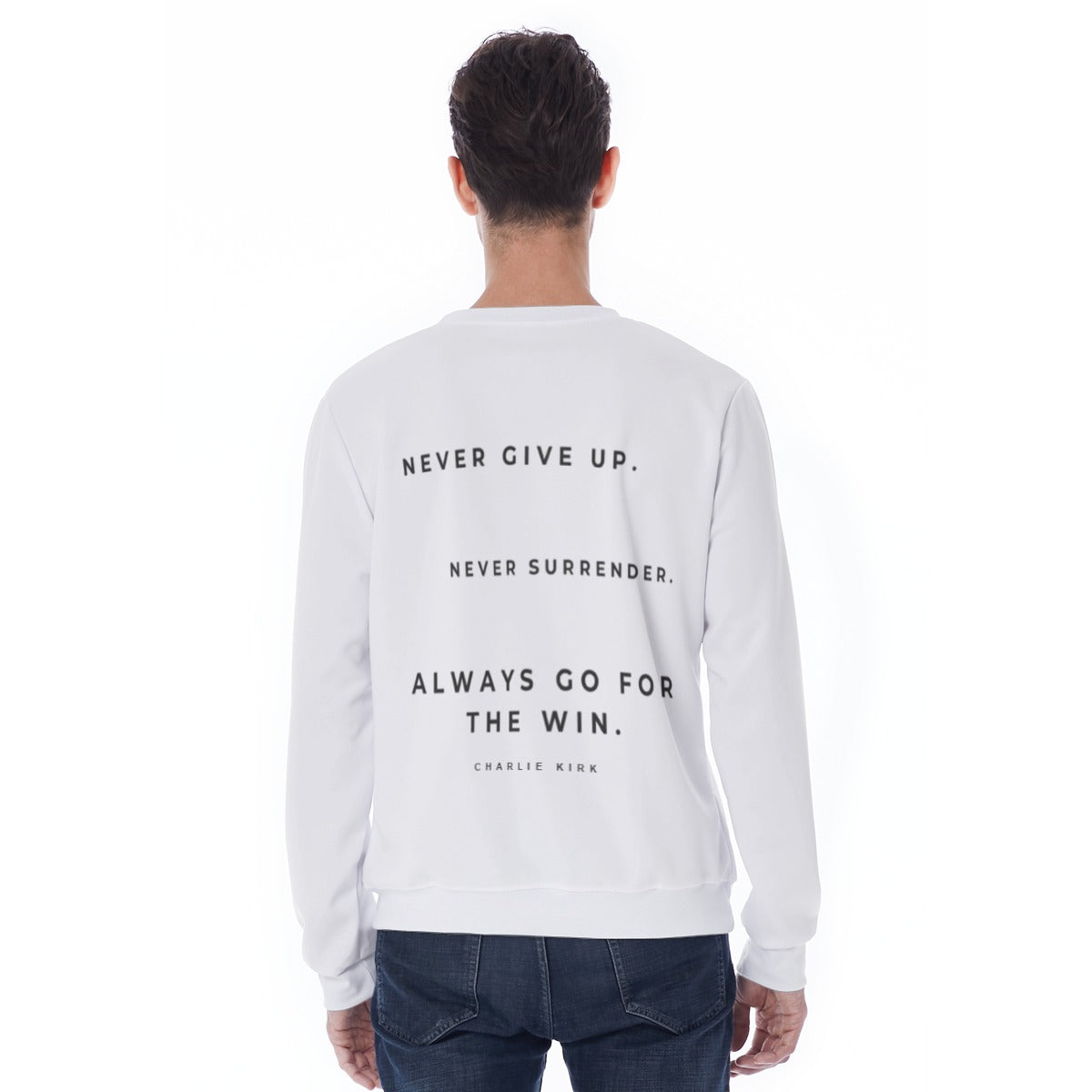 All-Over Print Men's Sweatshirt - Charlie Kirk Freedom Microphone Collection