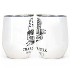 All-Over Print Egg Cup Wine Tumbler|12OZ - Charlie Kirk Freedom Microphone Collection