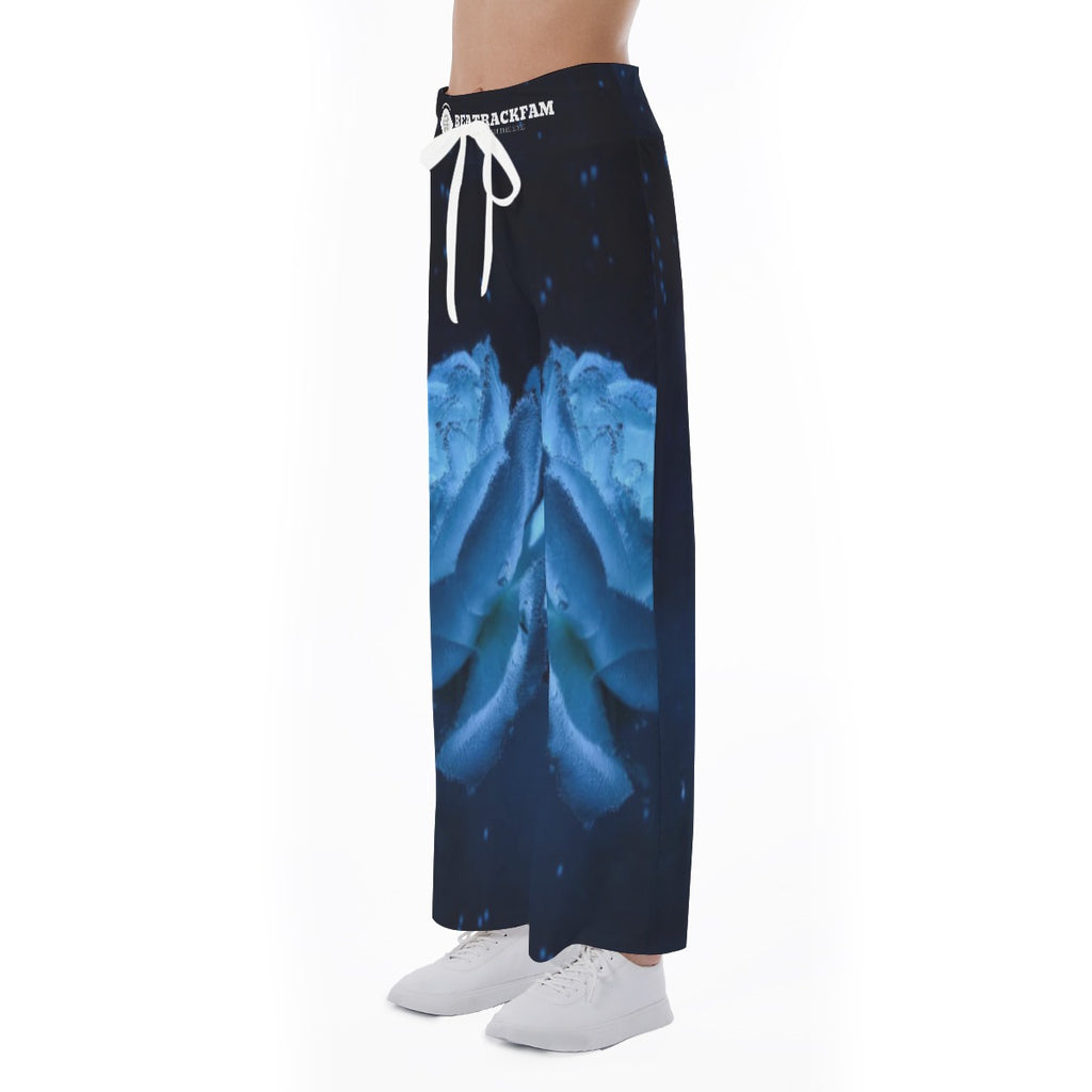 All-Over Print Women's High-waisted Straight-leg Trousers