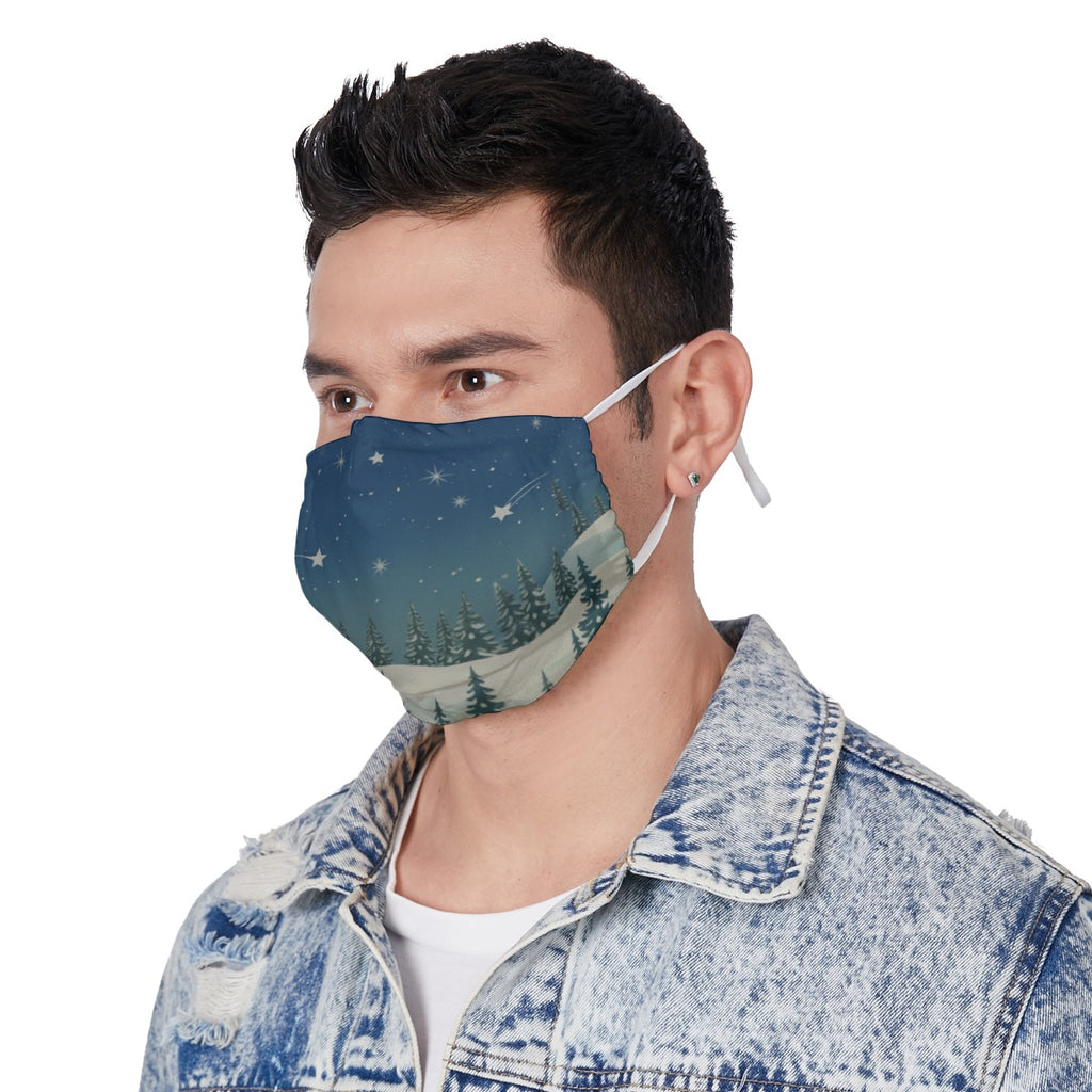All-Over Print Face Mask with Adjustable Ear Loops - Christmas Holiday Collection