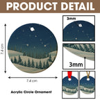 Round Christmas Ceramic Decoration Ornaments - Christmas Holiday Collection