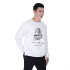 All-Over Print Men's Heavy Fleece Sweatshirt - Charlie Kirk Freedom Microphone Collection
