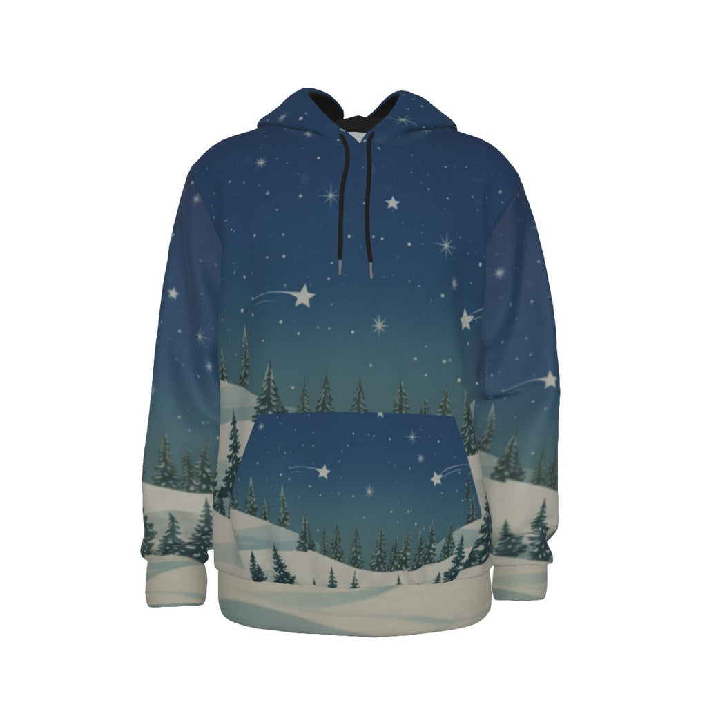 All-Over Print Men's Thicken Pullover Hoodie - Christmas Holiday Collection