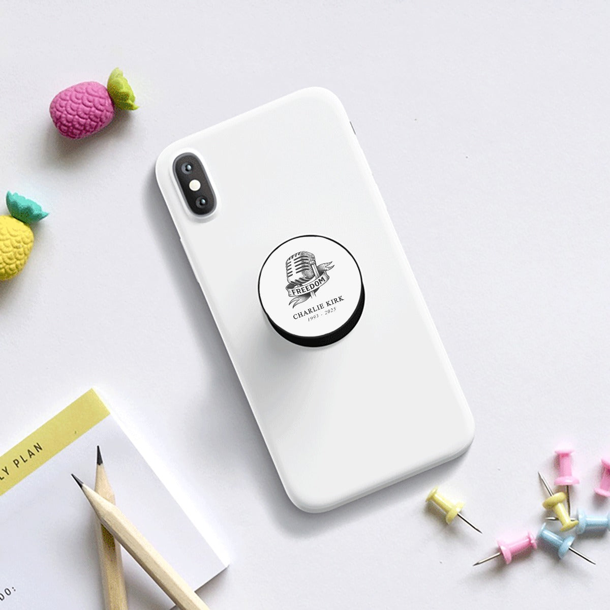 Airbag mobile phone holder - Charlie Kirk Freedom Microphone Collection