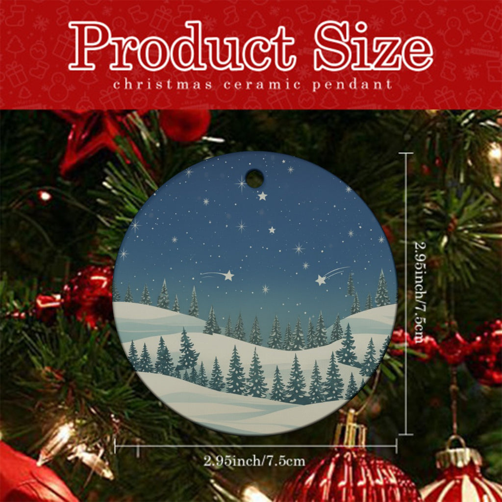 Christmas Round Ornaments For The USA (2pcs）- Christmas Holiday Collection