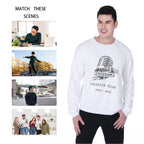 All-Over Print Men's Heavy Fleece Sweatshirt - Charlie Kirk Freedom Microphone Collection