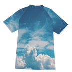 All-Over Print Men's Tight Surf Clothing With Half Sleeves