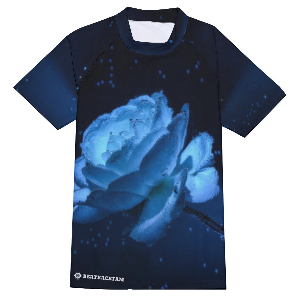 All-Over Print Men's Tight Surf Clothing With Half Sleeves