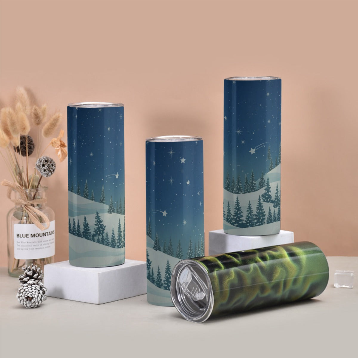 Tumbler with twinkle surface 20oz - Christmas Holiday Collection