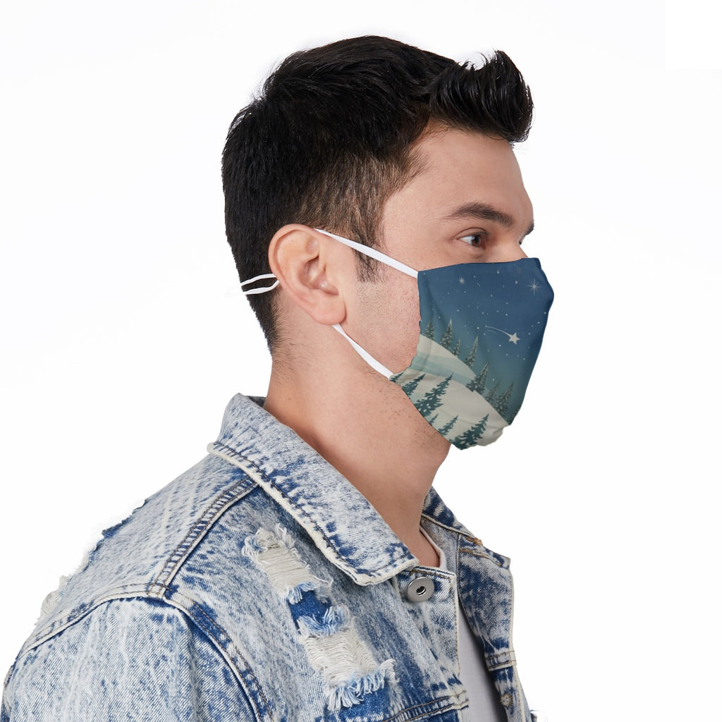 All-Over Print Face Mask with Adjustable Ear Loops - Christmas Holiday Collection