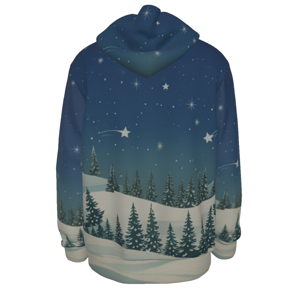 All-Over Print Men's Thicken Pullover Hoodie - Christmas Holiday Collection