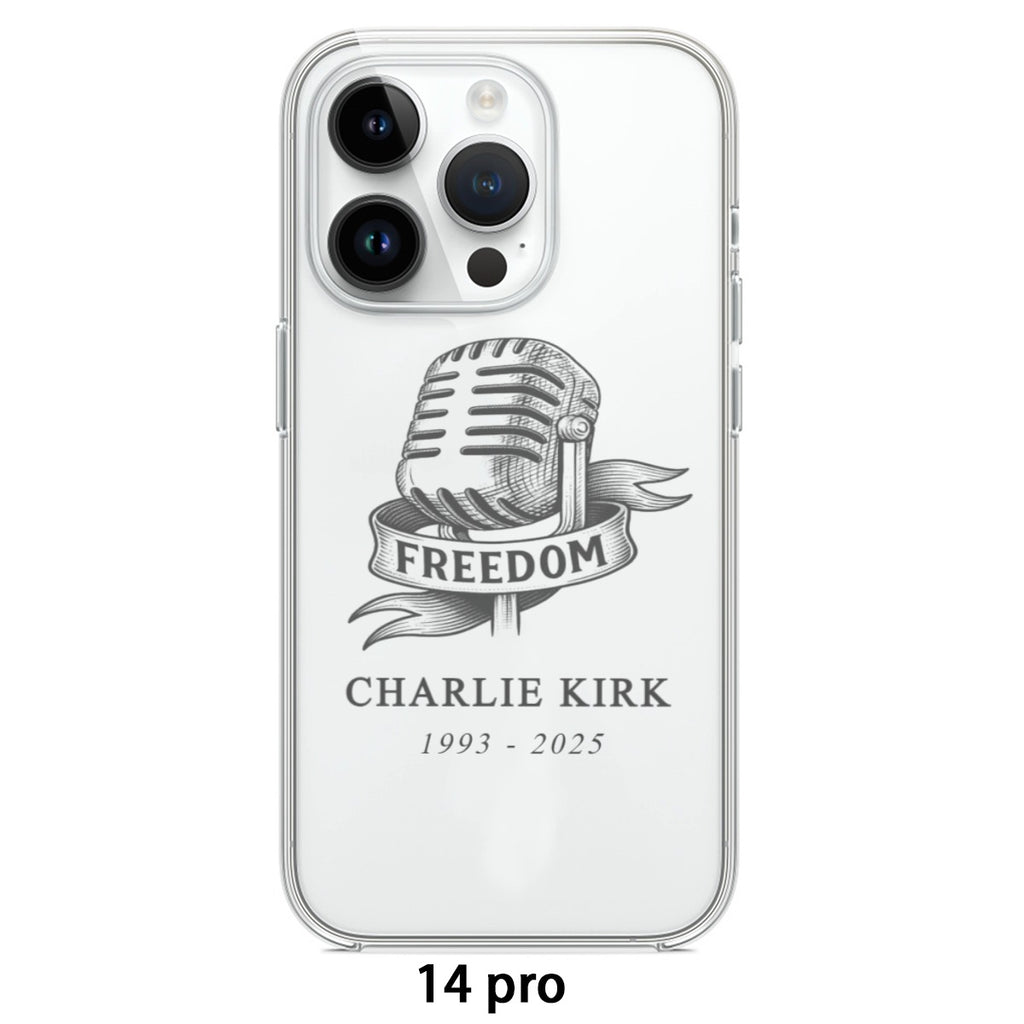 iPhone 14 15 Series Mobile Phone Case | TPU - Charlie Kirk Freedom Microphone Collection