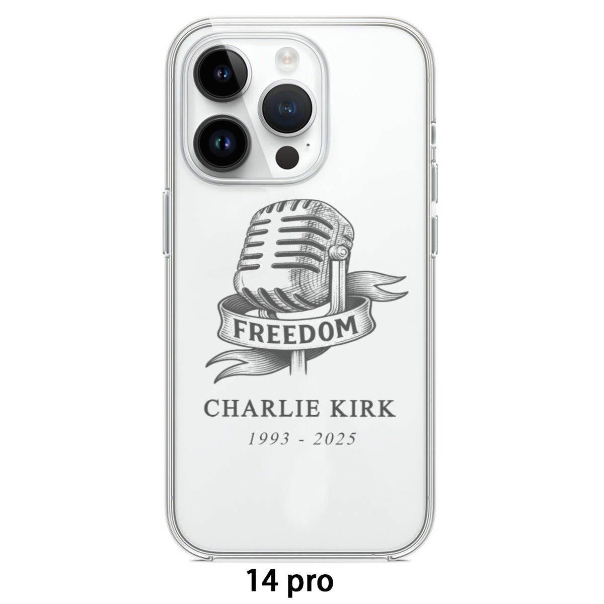 iPhone 14 15 Series Mobile Phone Case | TPU - Charlie Kirk Freedom Microphone Collection