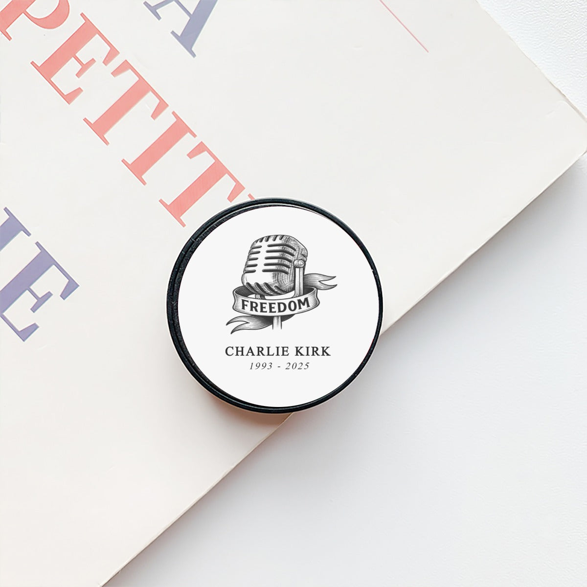 Airbag mobile phone holder - Charlie Kirk Freedom Microphone Collection