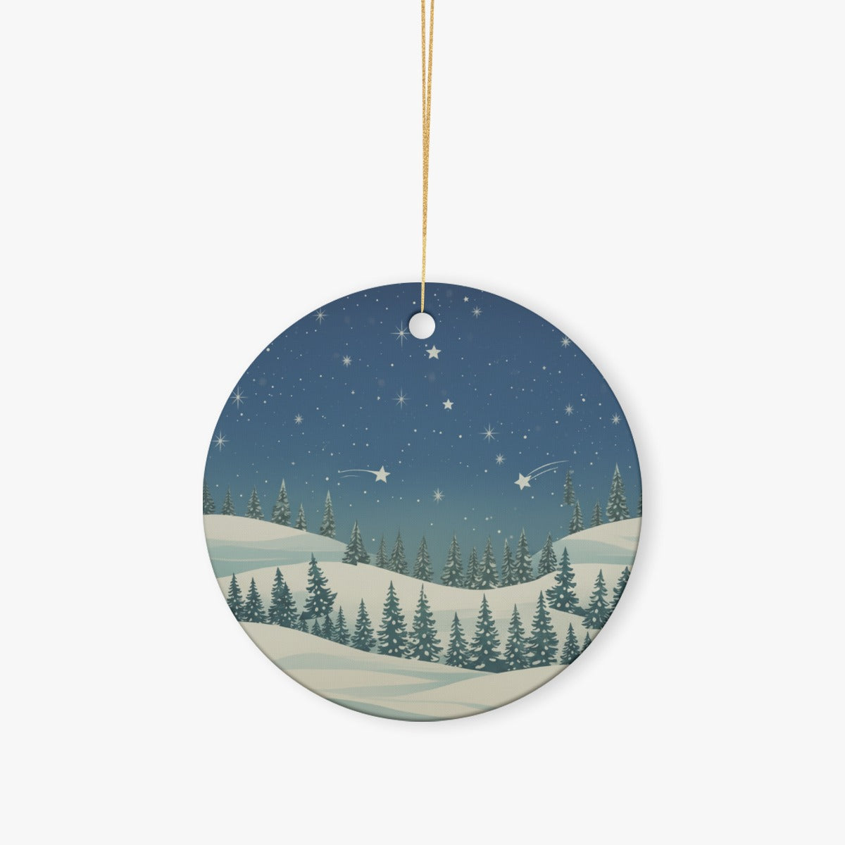 Christmas Round Ornaments For The USA (4pcs）- Christmas Holiday Collection