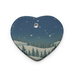 Heart Shaped Christmas Ceramic Decoration Ornaments - Christmas Holiday Collection