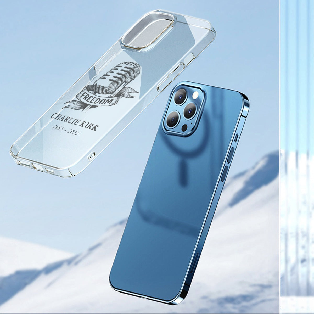 iPhone 14 15 Series Mobile Phone Case | TPU - Charlie Kirk Freedom Microphone Collection