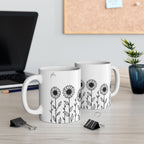 Ceramic Mug - Outlined Sunflower Signature Collection by Juli