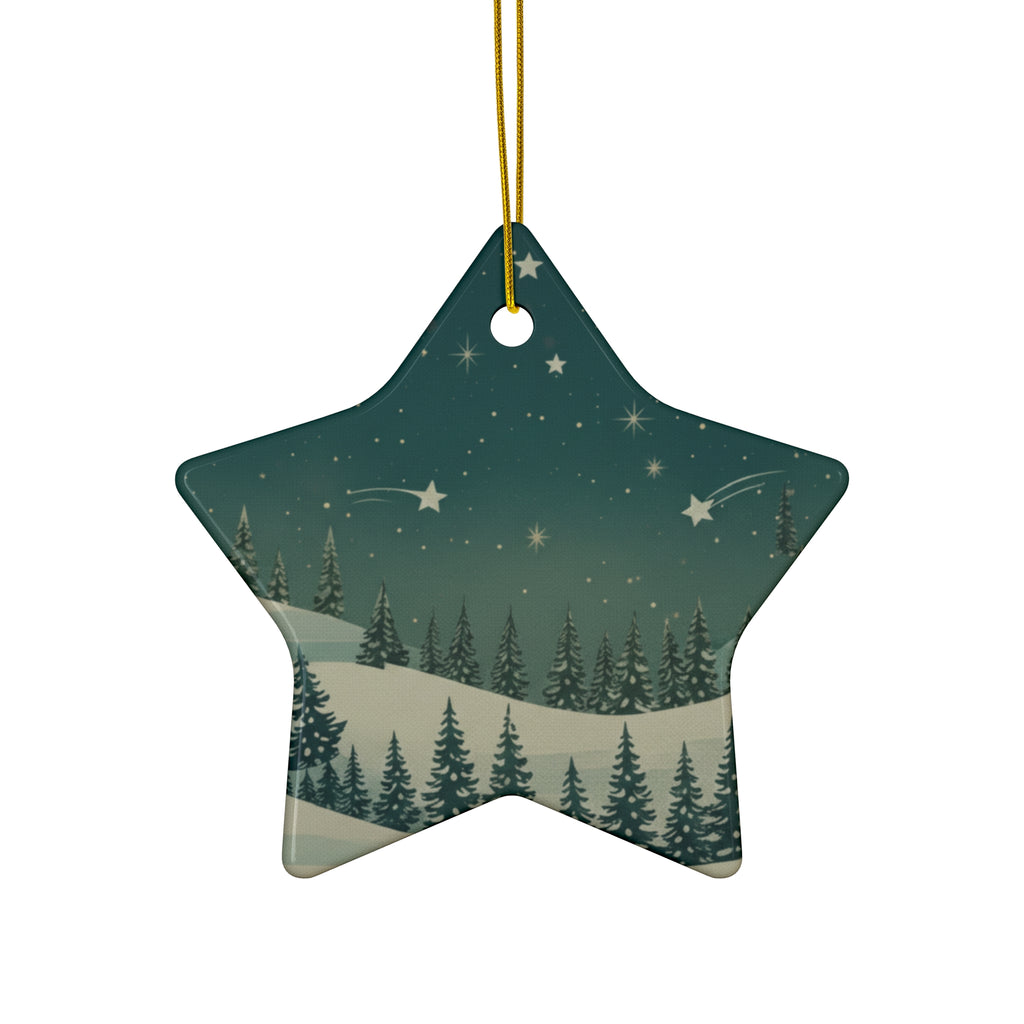 Star Ceramic Ornament - Christmas Holiday Collection