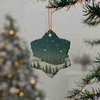 Winter Night Ceramic Ornament - Christmas Holiday Collection