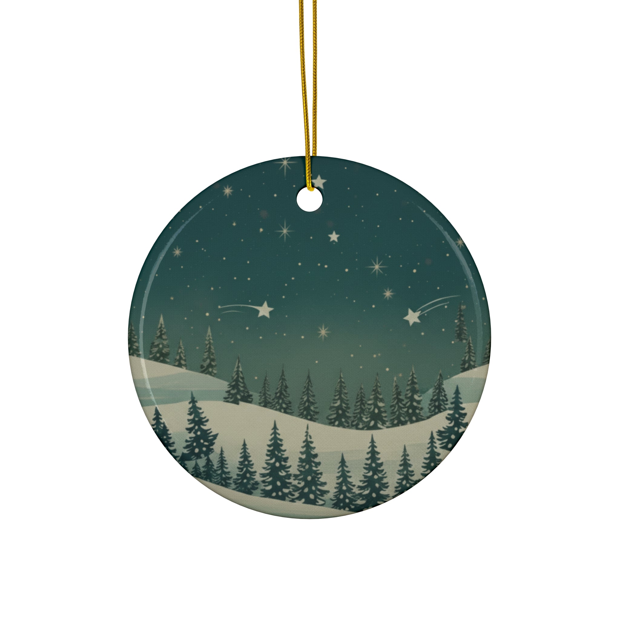 Star-Shaped Ceramic Ornament - Christmas Holiday Collection