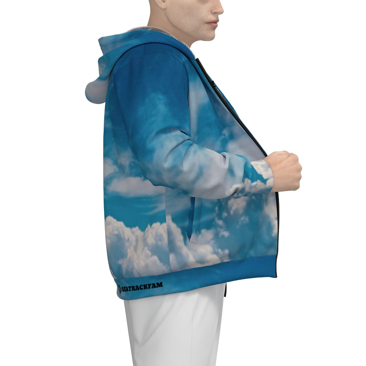 All-Over Print Men's Sherpa Fleece Zip Up Hoodie