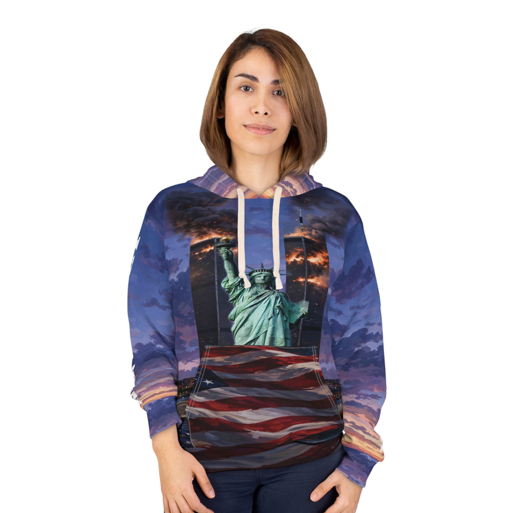 Never Forget Twin Towers w/ Flame Unisex Hoodie
