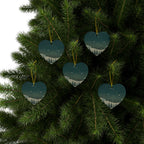 Winter Night Ceramic Ornament - Christmas Holiday Collection