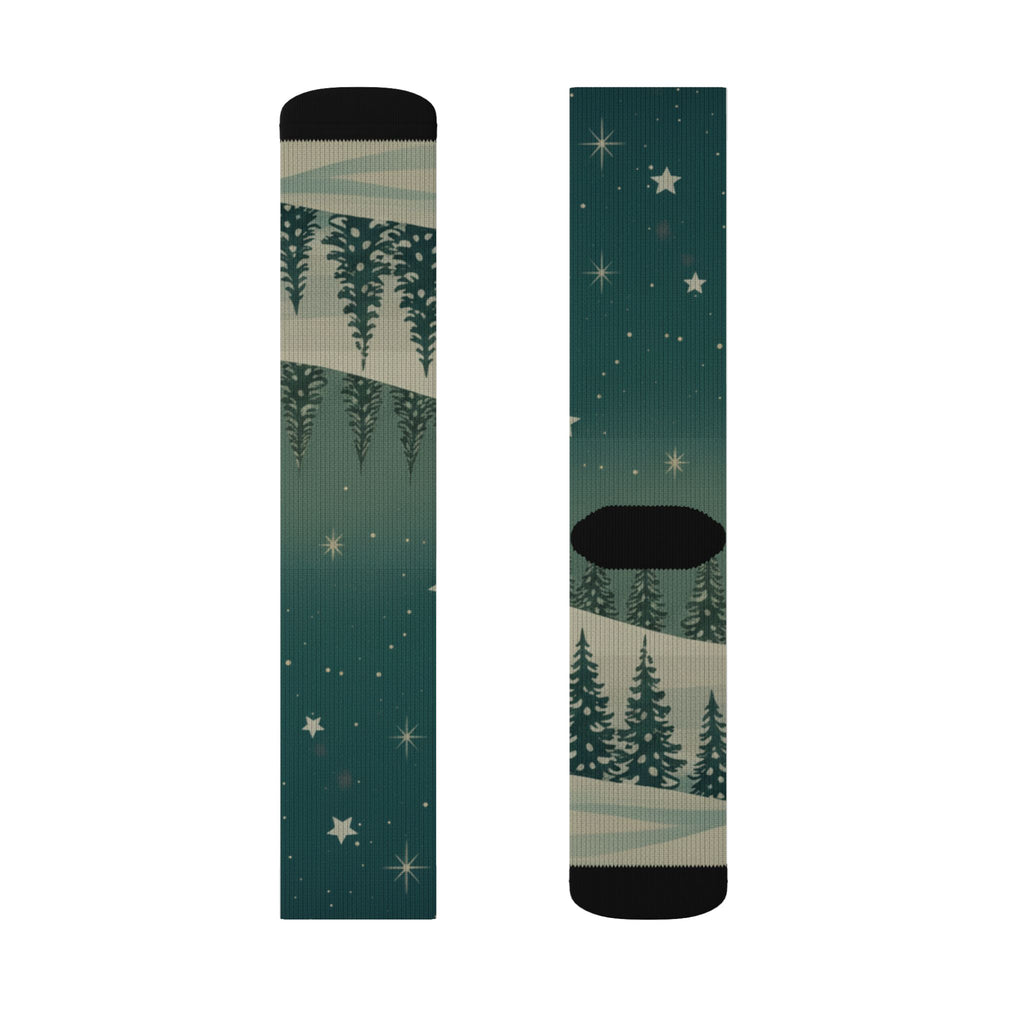 Winter Forest Sublimation Socks - Christmas Holiday Collection
