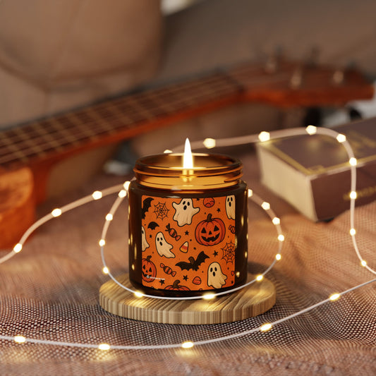 Multi-Size Amber Scented Soy Candle - Holiday Collection (Halloween)
