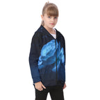 All-Over Print Kid's Heavy Fleece Zip Up Hoodie