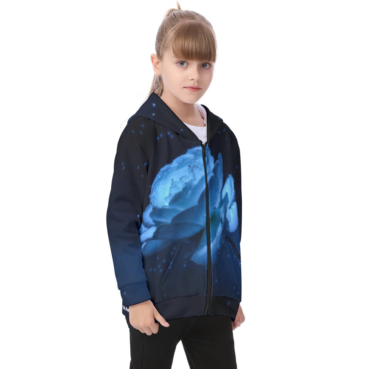 All-Over Print Kid's Heavy Fleece Zip Up Hoodie