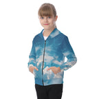 All-Over Print Kid's Zip-up Hoodie With Patch Pocket